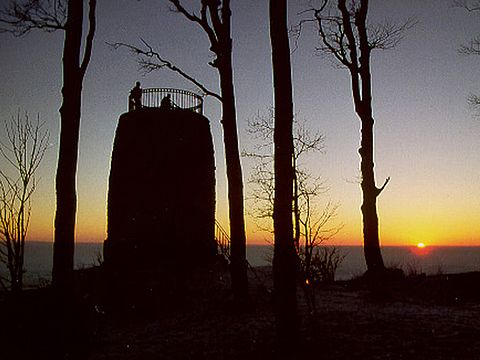 Hirschenstein in St. Englmar bei Sonnenuntergang