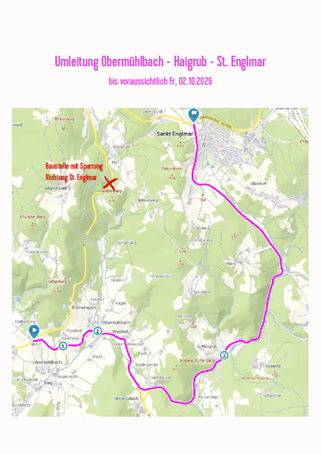 Umleitung Neukirchen - Sankt Englmar